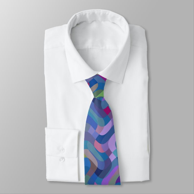 shades of pink, blue, green, and yellow tie (Tied)