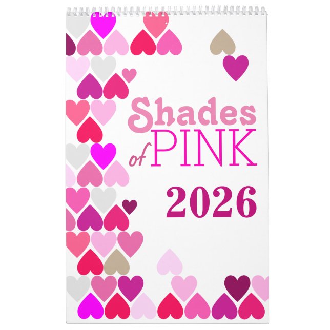 Shades of Pink Calendar (Cover)
