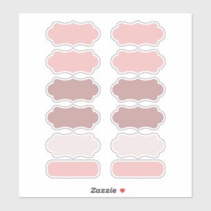 Shades of Pink Create Your Own Vinyl Labels