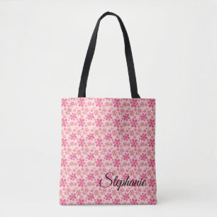 Shades of Pink Daisies Tote Bag