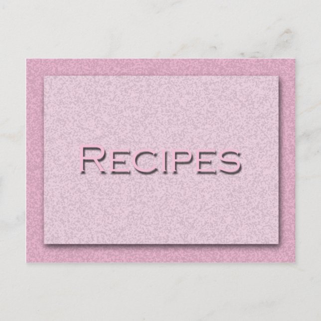 Shades of Pink Recipe Card (Front)