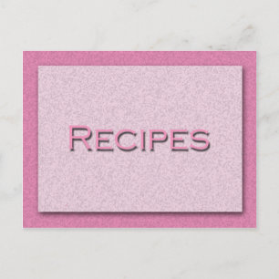 Shades of Pink Recipe Card