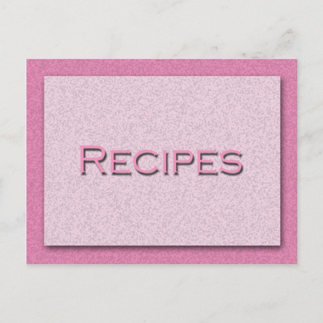 Shades of Pink Recipe Card (Front)