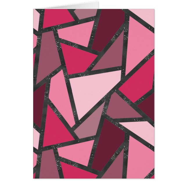 Shades of pink stained glass pattern (Front)