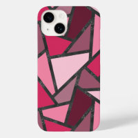Shades of pink stained glass pattern
