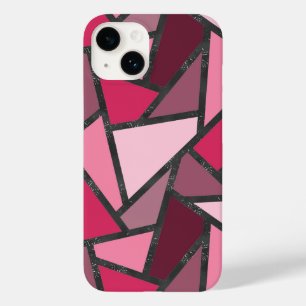 Shades of pink stained glass pattern Case-Mate iPhone 14 case