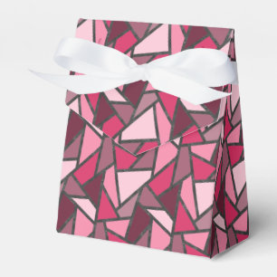 Shades of pink stained glass pattern favour box