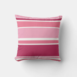 Shades of pink stripes cushion