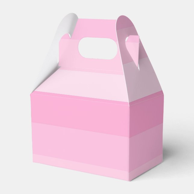 Shades of Pink Stripes Favour Box (Back Side)