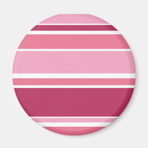 Shades of pink stripes magnet