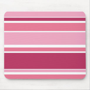 Shades of pink stripes mouse mat