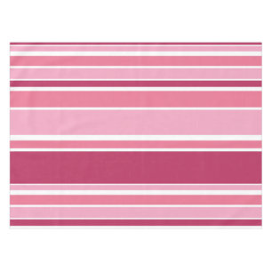 Shades of pink stripes tablecloth