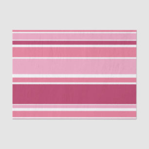 Shades of pink stripes tissue paper