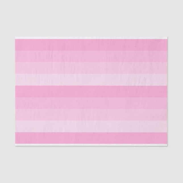 Shades of Pink Stripes Tissue Paper (Front)