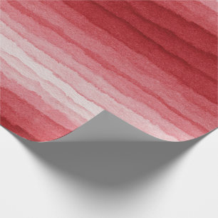 Shades Of Pink Watercolor Gradient Stripes Wrapping Paper