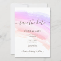 Shades of Pink Watercolor Splash Wedding