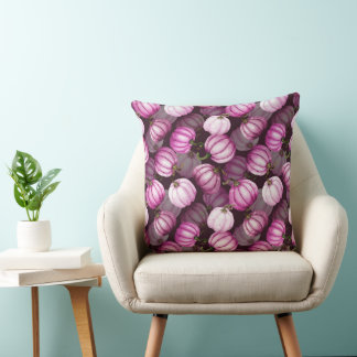 SHADES OF PRETTY PINK FALL PUMPKINS  CUSHION