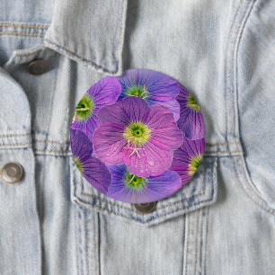Shades of purple 10 cm round badge