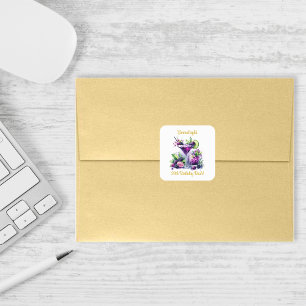 Shades of Purple: A Blue-Violet Birthday Bash Square Sticker