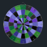 Shades of Purple and Green Dartboard<br><div class="desc">Dartboard in shades of purple and green.</div>