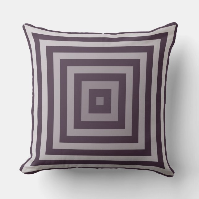 Shades Of Purple  Box Pattern - Throw Pillow (Front)