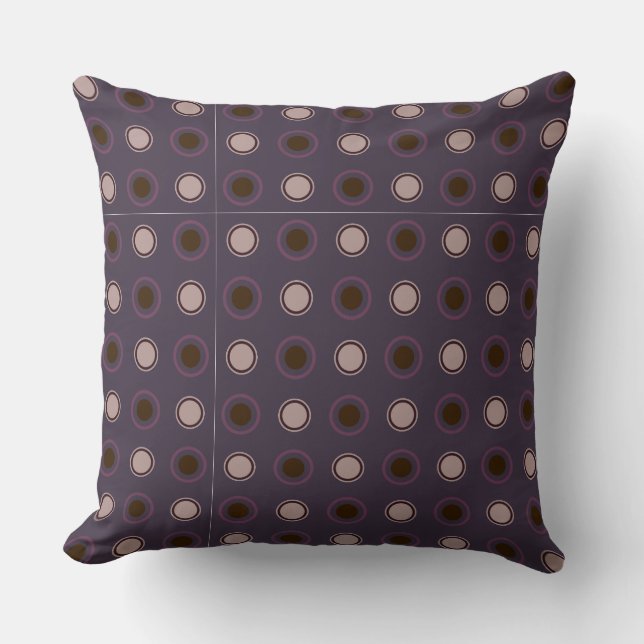Shades of purple Dots Cushion (Front)