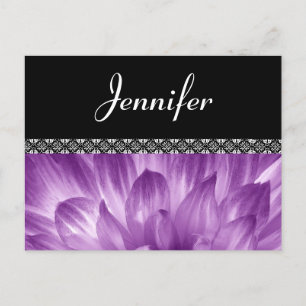 Shades of Purple Flower Save the Date Post Card V2
