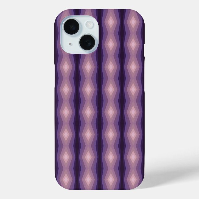 Shades Of Purple Geometric Abstract Art Case-Mate iPhone Case (Back)