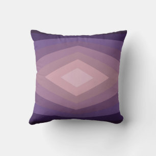 Shades Of Purple Geometric Abstract Art Cushion