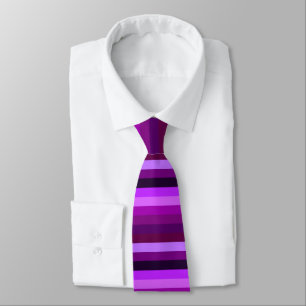 Shades of Purple Horizontal Stripes Tie