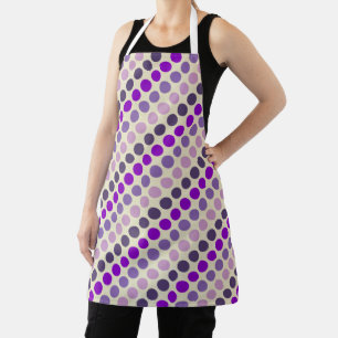 Shades of Purple Polka Dots by Shirley Taylor Apron