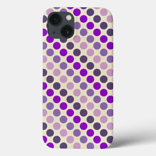 Shades of Purple Polka Dots by Shirley Taylor Case-Mate iPhone Case (Back)