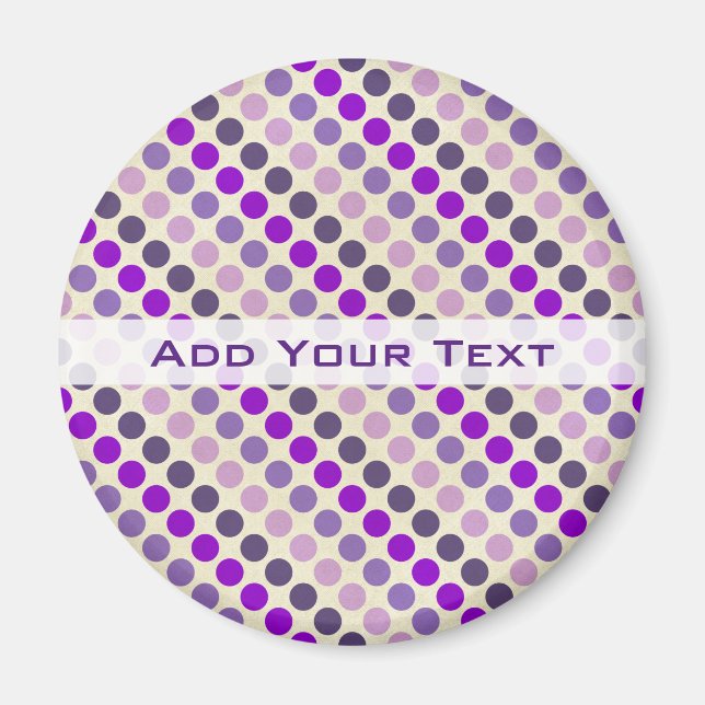 Shades of Purple Polka Dots by Shirley Taylor Magnet (Front)