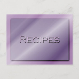 Shades of Purple Recipe Card