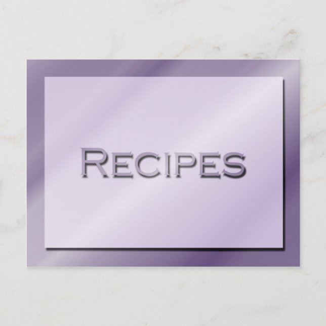 Shades of Purple Recipe Card (Front)