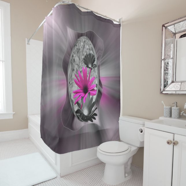 Shades of purple shower curtain (In Situ)