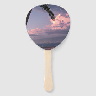 Shades of Purple sky on a handheld fan