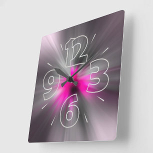 Shades of purple square wall clock