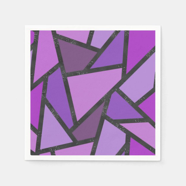 Shades of purple stained glass pattern napkin (Front)