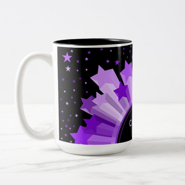 Shades Of Purple Starburst Mug (Left)
