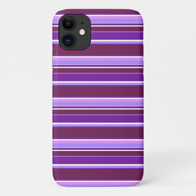 Shades of purple stripes Case-Mate iPhone case (Back)