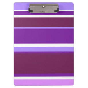 Shades of purple stripes clipboard