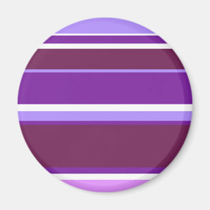 Shades of purple stripes magnet
