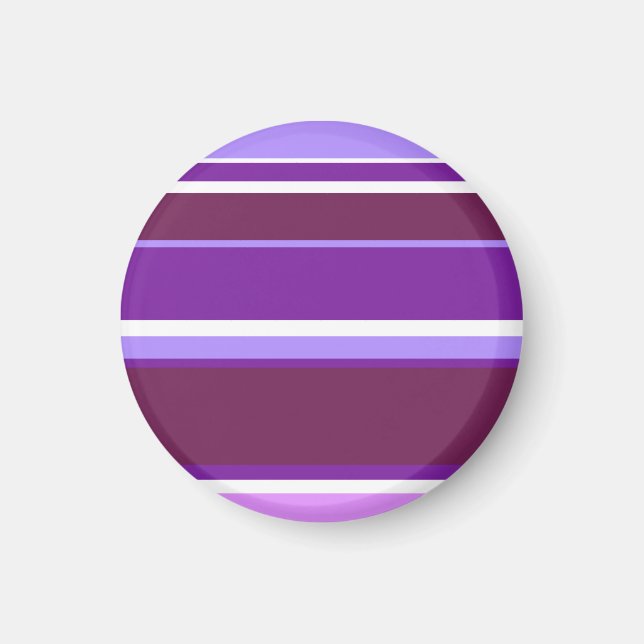 Shades of purple stripes magnet (Front)