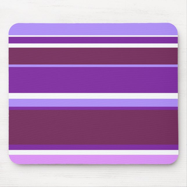 Shades of purple stripes mouse mat (Front)