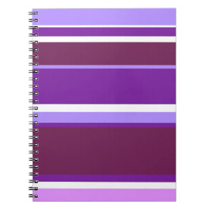 Shades of purple stripes notebook