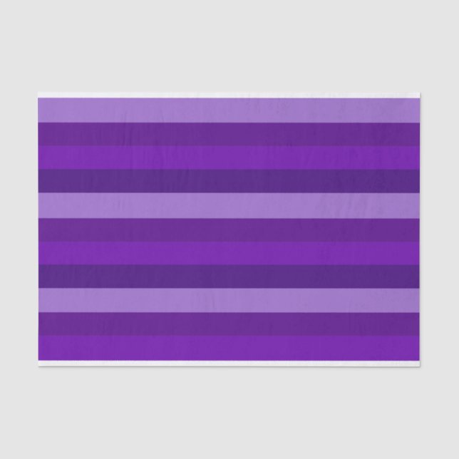 Shades of Purple Stripes tissue paper (Front)