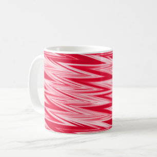 Shades of Red Abstract Zigzag Pattern Coffee Mug