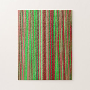 Shades of Red and Green Jigsaw Puzzle
