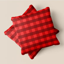 Shades Of Red Chic Squares Accent